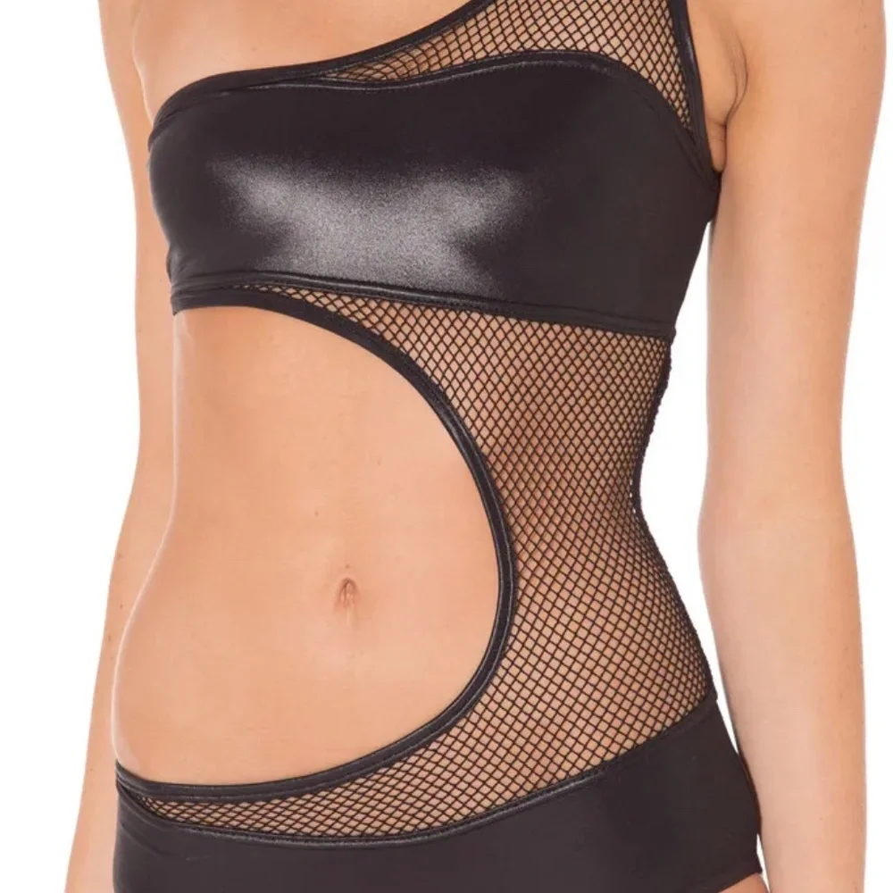 BLACKMILK CENTRE STAGE BODYSUIT XL BLACK FISHNET RAVE - Picture 4 of 8